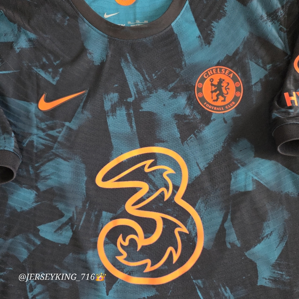 Nike Chelsea FC Romelu Lukaku #9 2021/2022 Authentic Third 3rd Soccer Jersey UCL - Picture 5 of 12